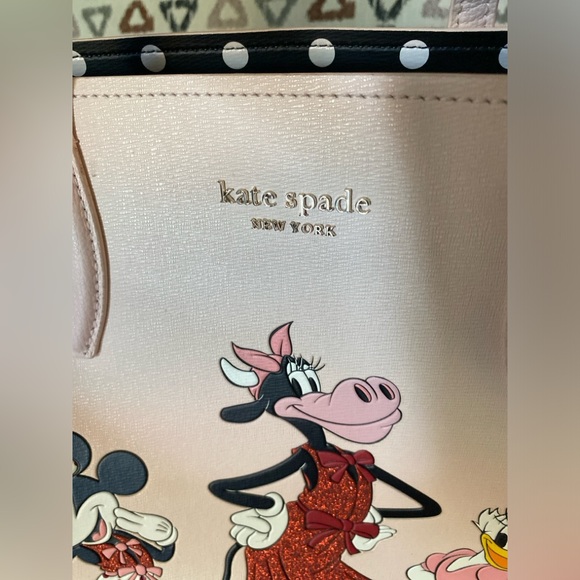 Disney Kate Spade New York Minnie Mouse Clarabelle Cow Daisy Duck Tote Bag Purse - Picture 8 of 12
